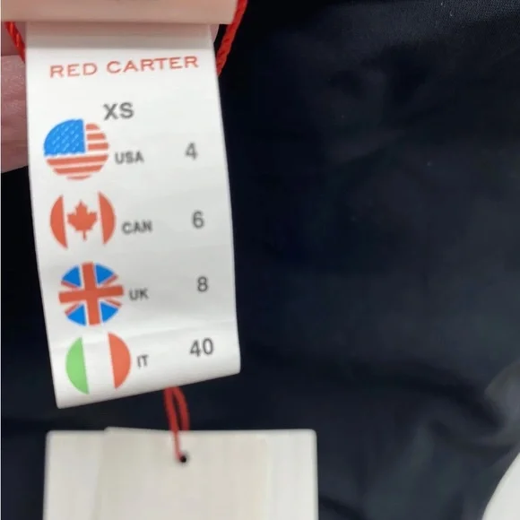 Red Carter . one piece swimsuit. sz XS splice & dice 80’s style high hip. black - Picture 7 of 11